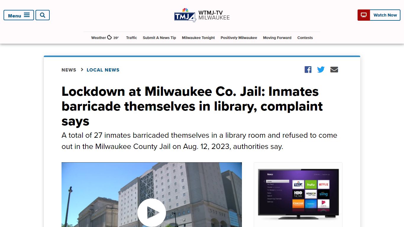 Lockdown at Milwaukee Co. Jail: Inmates barricade themselves in library ...